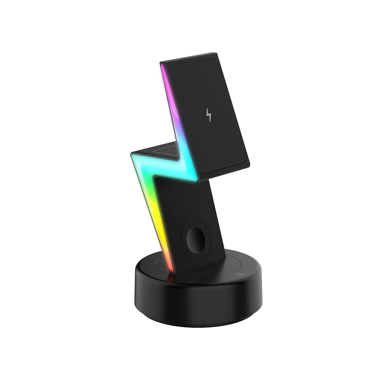 15W Magnetic Wireless Charging Station - RGB Lightning Bolt