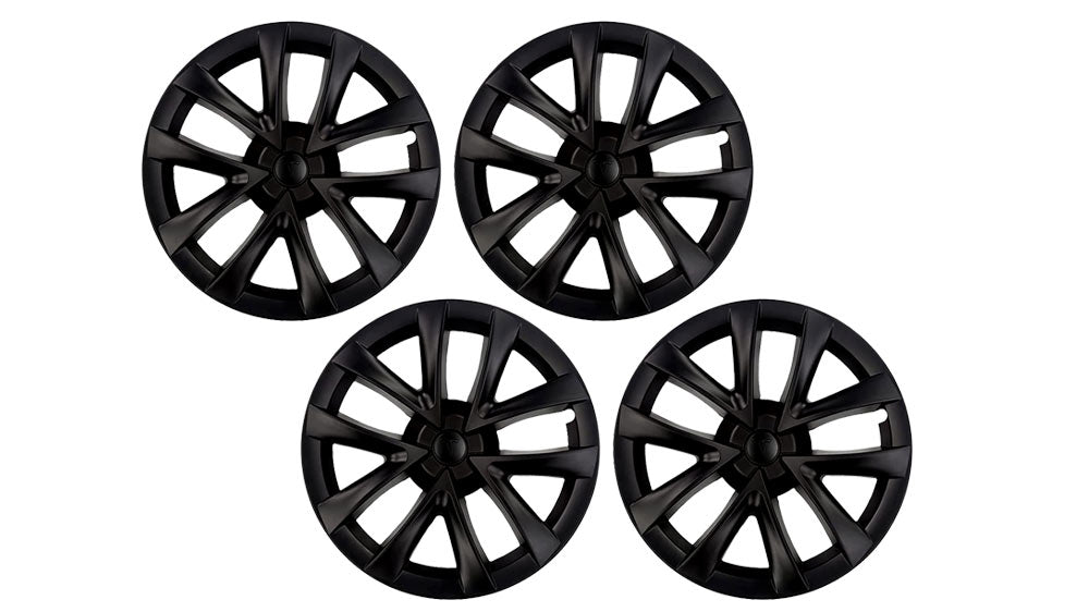 Tesla Model 3 Wheel Covers Hub Caps - Matte Black