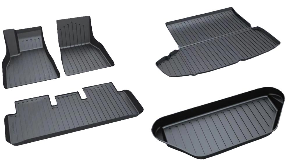 2021-2024 Tesla Model S Floor Mats & Front Trunk & Rear Trunk Mat Set